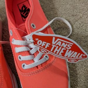 Neon coral Vans